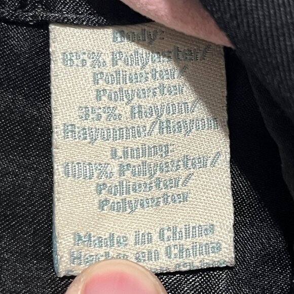 Roper Womens Pearl Snap Shirt Sz L Black Western Rodeo Ranch Embroidered Country - Picture 7 of 9